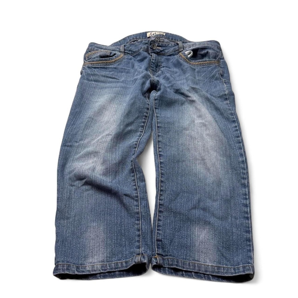 L.e.i low-rise embroidered y2k capri jeans